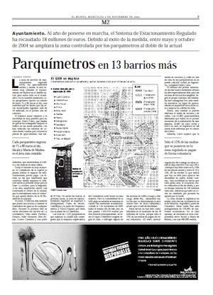 PARQUIMETROS EN 13 BARRIOS MAS (artculo en formato PDF)